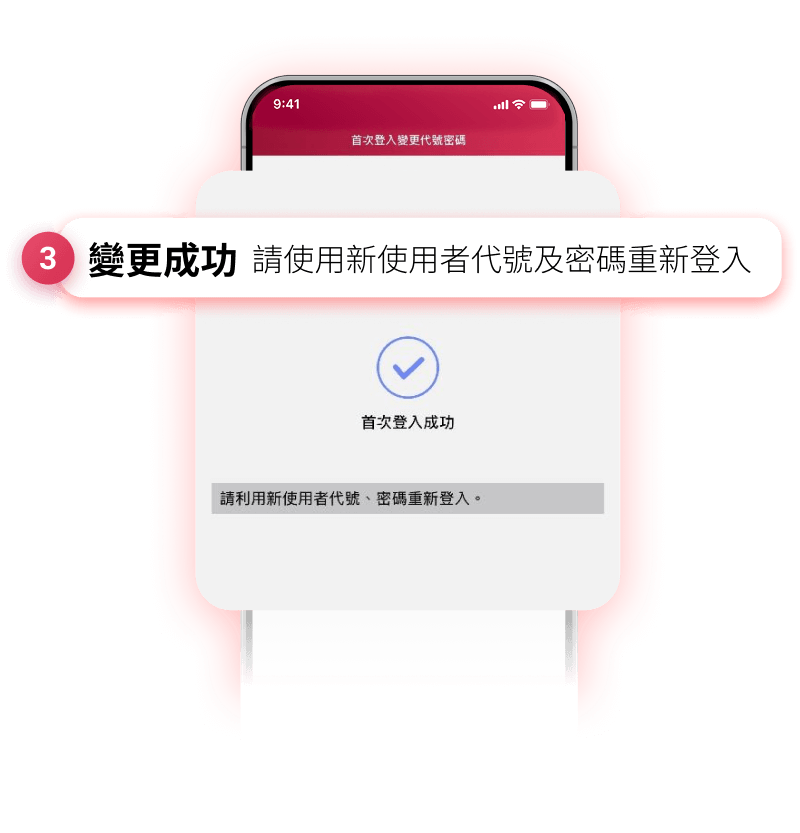 首次登入步驟示意圖